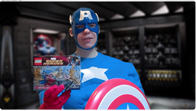 Cap reviews his LEGO set