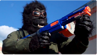 It's a jungle out there! Nerf + Gorillas!